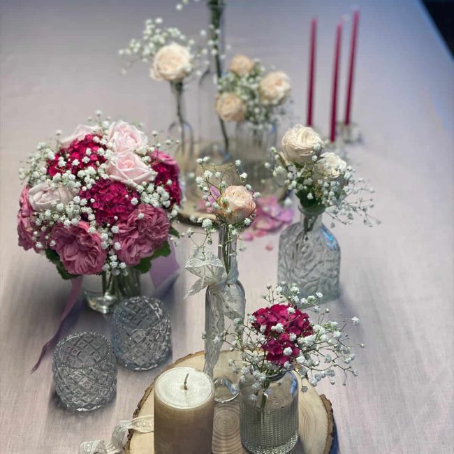 edel und romantisch - die Tischdekoration für Hochzeiten